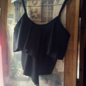 NWT! Chic Black Tankini Top